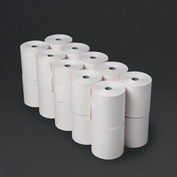 Olympia Non-Thermal 2ply White and Pink Till Roll 76 x 71mm (Pack of 20) - Click to Enlarge