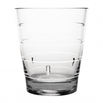Olympia Kristallon Polycarbonate Ringed Tumbler Clear 285ml (Pack of 6) - Click to Enlarge