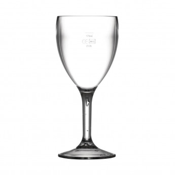 BBP Polycarbonate Wine Glasses 255ml CE Marked at 175ml (Pack of 12) - Click to Enlarge