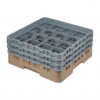 Cambro Camrack Beige 16 Compartments Max Glass Height 174mm - Click to Enlarge