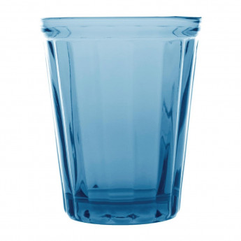 Olympia Cabot Panelled Glass Tumbler Blue 260ml (Pack of 6) - Click to Enlarge