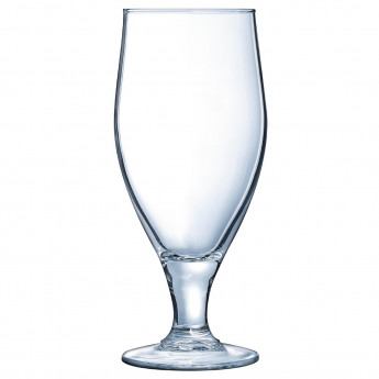 Arcoroc Cervoise Nucleated Stemmed Beer Glasses 320ml CE Marked at 284ml - Click to Enlarge