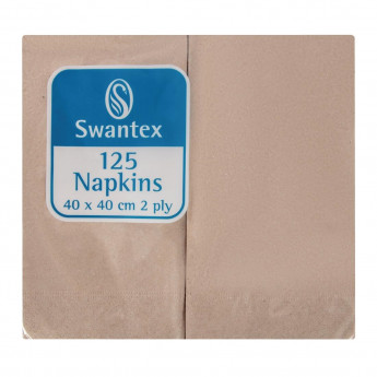 Swantex Recycled Dinner Napkin Kraft 40x40cm 2ply 1/8 Fold (Pack of 2000) - Click to Enlarge