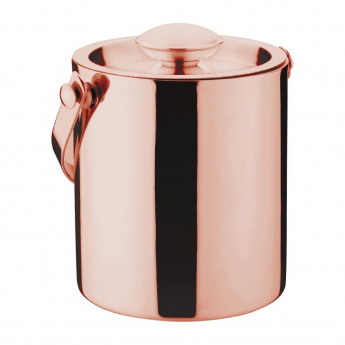Olympia Double Walled Ice Bucket with Lid 1Ltr Copper - Click to Enlarge