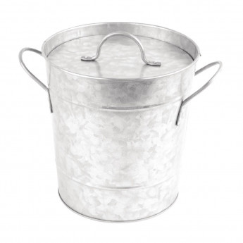 Olympia Galvanised Steel Wine And Champagne Bucket With Lid - Click to Enlarge
