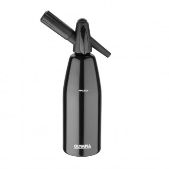 Olympia Soda Siphon Black 1L - Click to Enlarge