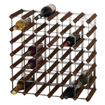 Wine Rack Dark Wood 42 Bottle - Click to Enlarge