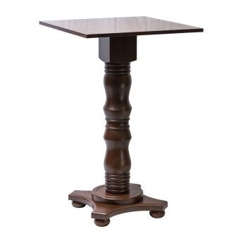 Islington Poseur Square Table Dark Wood 700x700mm - Click to Enlarge
