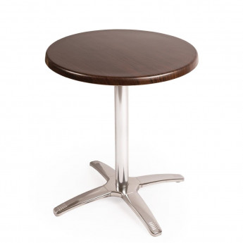 Special Offer Bolero Round Dark Brown Table Top and Base Combo - Click to Enlarge