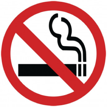 No Smoking Symbol Window Sign - Click to Enlarge