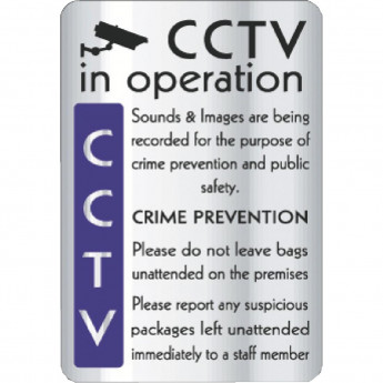 CCTV In Operation Crime Prevention Sign - Click to Enlarge