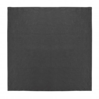 Olympia Linen Table Napkin Black 400x400mm (Pack of 12) - Click to Enlarge