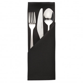 Occasions Polyester Napkins Black (Pack of 10) - Click to Enlarge