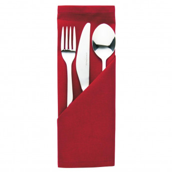 Occasions Polyester Napkins Burgundy (Pack of 10) - Click to Enlarge