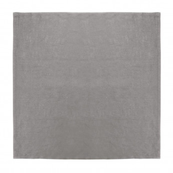 Olympia Linen Table Napkin Grey 400x400mm (Pack of 12) - Click to Enlarge