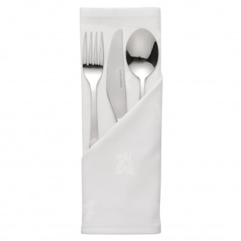 Mitre Luxury Luxor Cotton Napkins Ivy Leaf White - Click to Enlarge