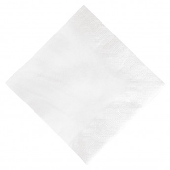 Duni Lunch Napkin White 33x33cm 3ply 1/4 Fold (Pack of 1000) - Click to Enlarge
