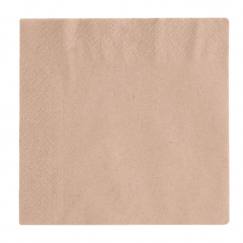 Vegware Recycled Lunch Napkin Kraft 33x33cm 2ply 1/4 Fold (Pack of 2000) - Click to Enlarge