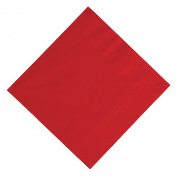 Duni Lunch Napkin Red 33x33cm 3ply 1/4 Fold (Pack of 1000) - Click to Enlarge