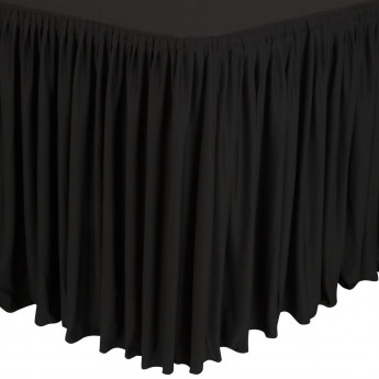 Table Top Black Cover & Skirting - Plisse Style - Click to Enlarge