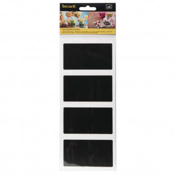 Securit Adhesive Chalkboard Labels Rectangle (Pack of 8) - Click to Enlarge