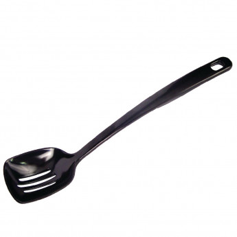 Black Slotted Serving Spoon 12" - Click to Enlarge