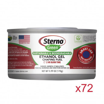 Sterno Green Ethanol Gel Chafing Fuel 2 Hour (Pack of 72) - Click to Enlarge