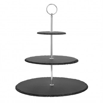 Olympia 3 Tier Slate Afternoon Tea Stand - Click to Enlarge