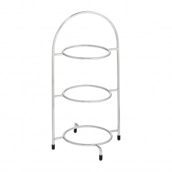 Utopia Chrome Three Tier Cake Stand 200mm - Click to Enlarge