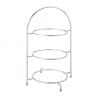 Utopia Chrome Three Tier Cake Stand 270mm - Click to Enlarge