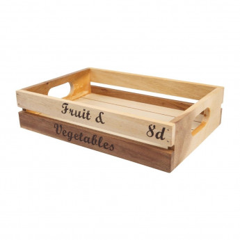 T&G Rustic Wooden Fruit and Veg Crate - Click to Enlarge