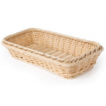 Polypropylene Natural Rattan Basket 1/3 GN - Click to Enlarge