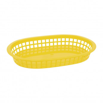 Olympia Kristallon Polypropylene Food Baskets Yellow (Pack of 6) - Click to Enlarge
