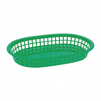 Olympia Kristallon Polypropylene Food Baskets Green (Pack of 6) - Click to Enlarge