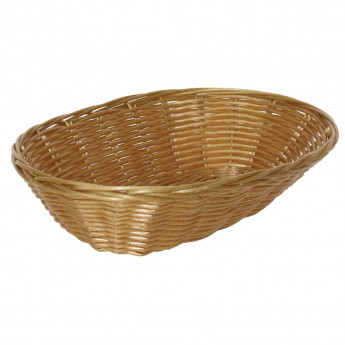 Poly Wicker Oval Food Basket (Pack of 6) - Click to Enlarge