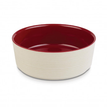 APS+ Melamine Round Bowl Maple and Red 1.5 Ltr - Click to Enlarge