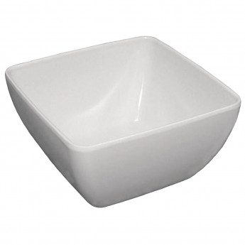 Olympia Kristallon Curved White Melamine Bowl 8in - Click to Enlarge