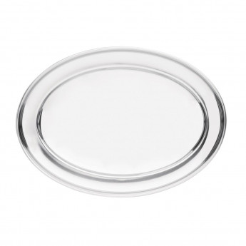Olympia Stainless Steel Oval Serving Tray 605mm - Click to Enlarge