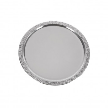 APS Stainless Steel Round Service Tray - Click to Enlarge