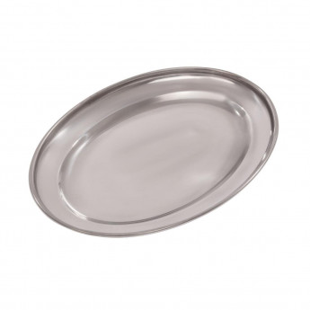 Olympia Stainless Steel Oval Serving Tray 200mm - Click to Enlarge