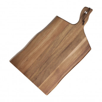 Olympia Acacia Wood Wavy Handled Wooden Board Large 355mm - Click to Enlarge