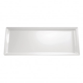 APS Pure Melamine Rectangular Tray White 650mm - Click to Enlarge