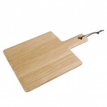 Olympia Oak Wood Handled Wooden Board Small 230mm - Click to Enlarge