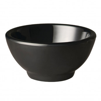 APS Pure Melamine Black Round Mini Bowl 90mm - Click to Enlarge