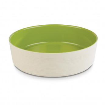 APS+ Melamine Round Bowl Maple and Green 4 Ltr - Click to Enlarge