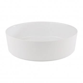 APS Plus Melamine Round Display Bowl White 325mm - Click to Enlarge