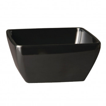 APS Pure Melamine Black Square Bowl 190mm - Click to Enlarge