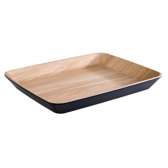 APS Frida Tray Wood & Black 320 x 250mm - Click to Enlarge