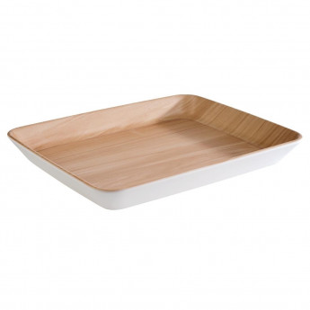 APS Frida Tray Wood & White 320 x 250mm - Click to Enlarge