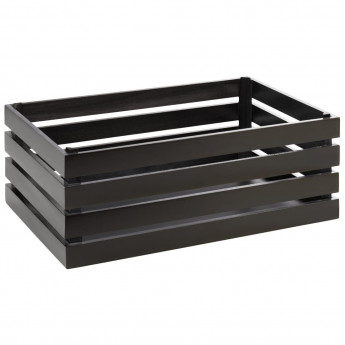 APS Superbox Coated Wooden Crate Black 555 x 350mm - Click to Enlarge